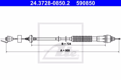 Трос ATE 24.3728-0850.2