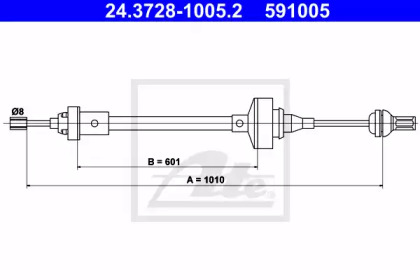 Трос ATE 24.3728-1005.2