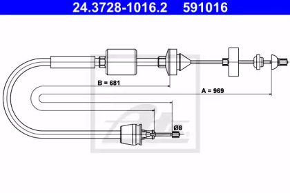 Трос ATE 24.3728-1016.2