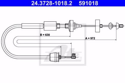 Трос ATE 24.3728-1018.2