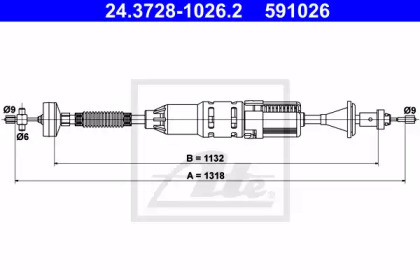 Трос ATE 24.3728-1026.2