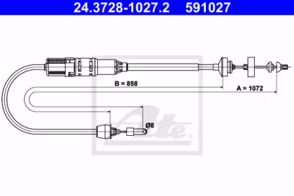 Трос ATE 24.3728-1027.2