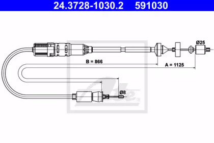 Трос ATE 24.3728-1030.2