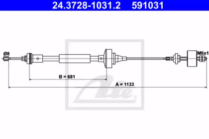 Трос ATE 24.3728-1031.2