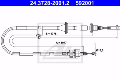 Трос ATE 24.3728-2001.2