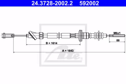 Трос ATE 24.3728-2002.2