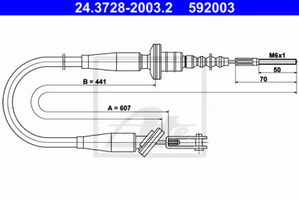 Трос ATE 24.3728-2003.2