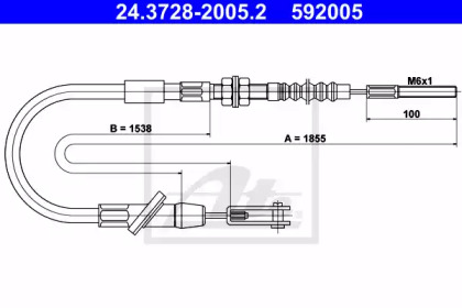 Трос ATE 24.3728-2005.2