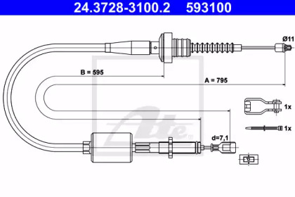 Трос ATE 24.3728-3100.2