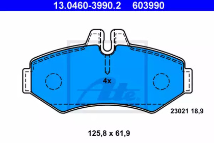 Комплект тормозных колодок ATE 13.0460-3990.2