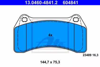 Комплект тормозных колодок ATE 13.0460-4841.2