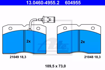 Комплект тормозных колодок ATE 13.0460-4955.2