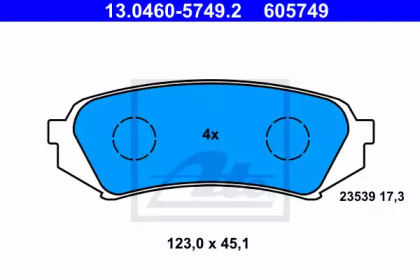 Комплект тормозных колодок ATE 13.0460-5749.2