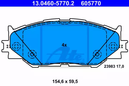 Комплект тормозных колодок ATE 13.0460-5770.2