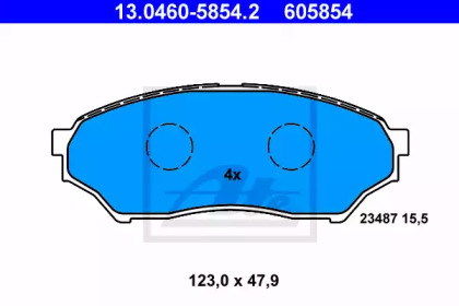 Комплект тормозных колодок ATE 13.0460-5854.2