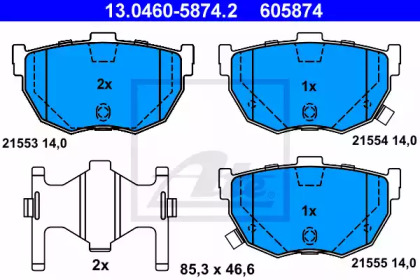 Комплект тормозных колодок ATE 13.0460-5874.2