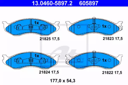 Комплект тормозных колодок ATE 13.0460-5897.2