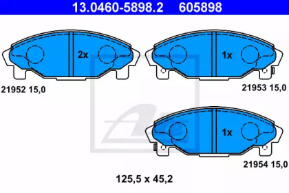 Комплект тормозных колодок ATE 13.0460-5898.2