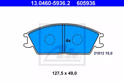 Комплект тормозных колодок ATE 13.0460-5936.2