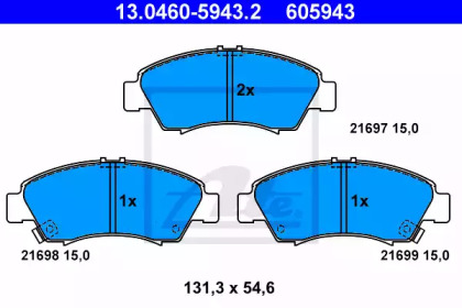 Комплект тормозных колодок ATE 13.0460-5943.2