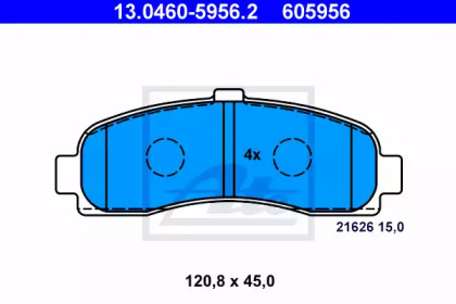 Комплект тормозных колодок ATE 13.0460-5956.2