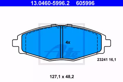 Комплект тормозных колодок ATE 13.0460-5996.2