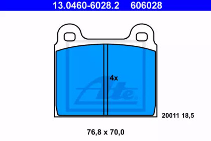 Комплект тормозных колодок ATE 13.0460-6028.2