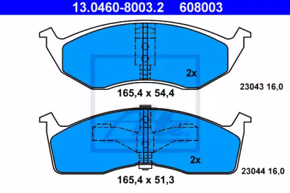 Комплект тормозных колодок ATE 13.0460-8003.2