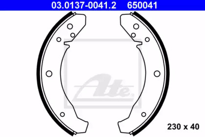 Комлект тормозных накладок ATE 03.0137-0041.2