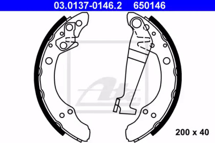 Комлект тормозных накладок ATE 03.0137-0146.2