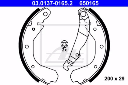 Комлект тормозных накладок ATE 03.0137-0165.2