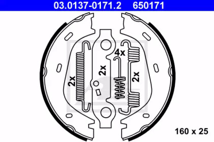 Комлект тормозных накладок ATE 03.0137-0171.2