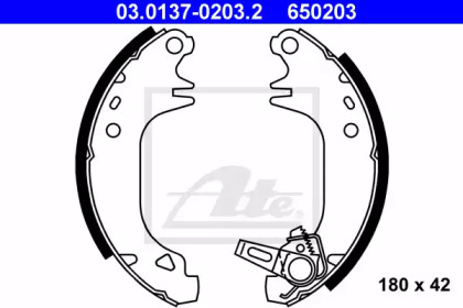 Комлект тормозных накладок ATE 03.0137-0203.2