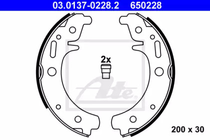 Комлект тормозных накладок ATE 03.0137-0228.2