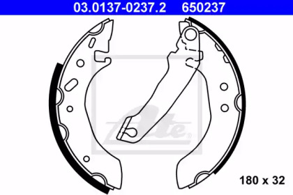 Комлект тормозных накладок ATE 03.0137-0237.2