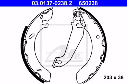 Комлект тормозных накладок ATE 03.0137-0238.2