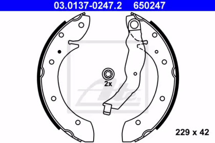 Комплект тормозных колодок ATE 03.0137-0247.2