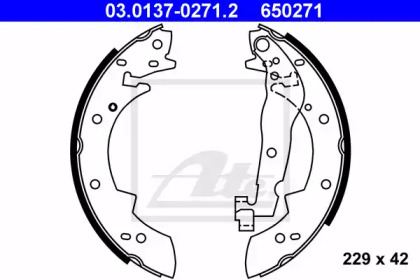 Комлект тормозных накладок ATE 03.0137-0271.2