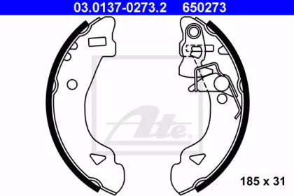 Комлект тормозных накладок ATE 03.0137-0273.2