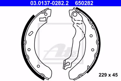 Комлект тормозных накладок ATE 03.0137-0282.2