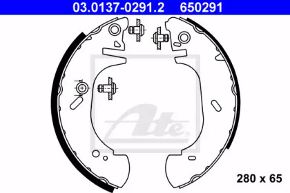 Комлект тормозных накладок ATE 03.0137-0291.2