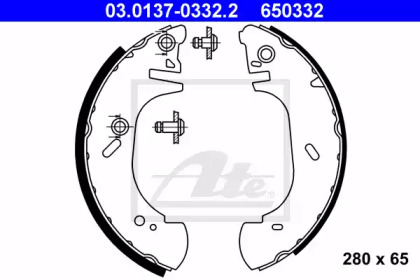 Комлект тормозных накладок ATE 03.0137-0332.2