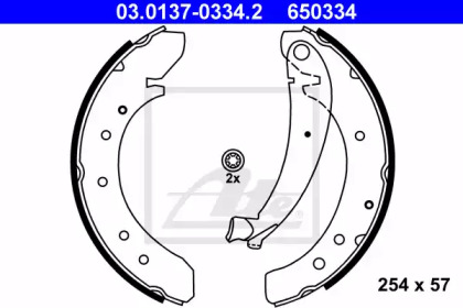 Комлект тормозных накладок ATE 03.0137-0334.2