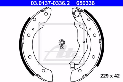 Комлект тормозных накладок ATE 03.0137-0336.2