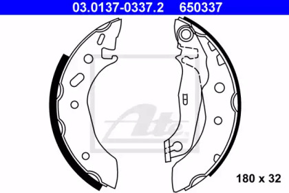 Комлект тормозных накладок ATE 03.0137-0337.2