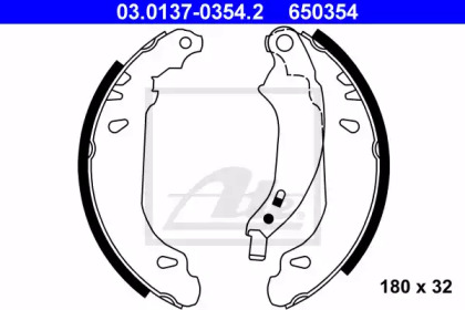 Комлект тормозных накладок ATE 03.0137-0354.2