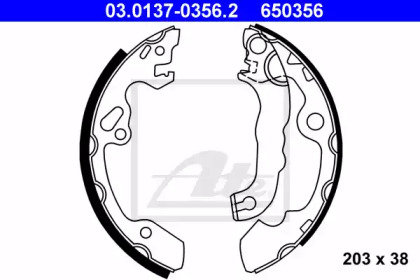 Комлект тормозных накладок ATE 03.0137-0356.2