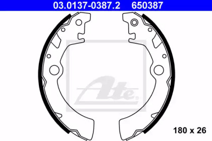 Комлект тормозных накладок ATE 03.0137-0387.2