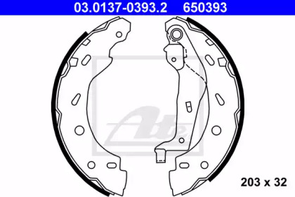 Комлект тормозных накладок ATE 03.0137-0393.2