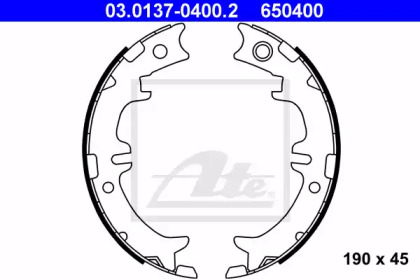 Комлект тормозных накладок ATE 03.0137-0400.2